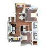 floor plan of two bedroom apt
